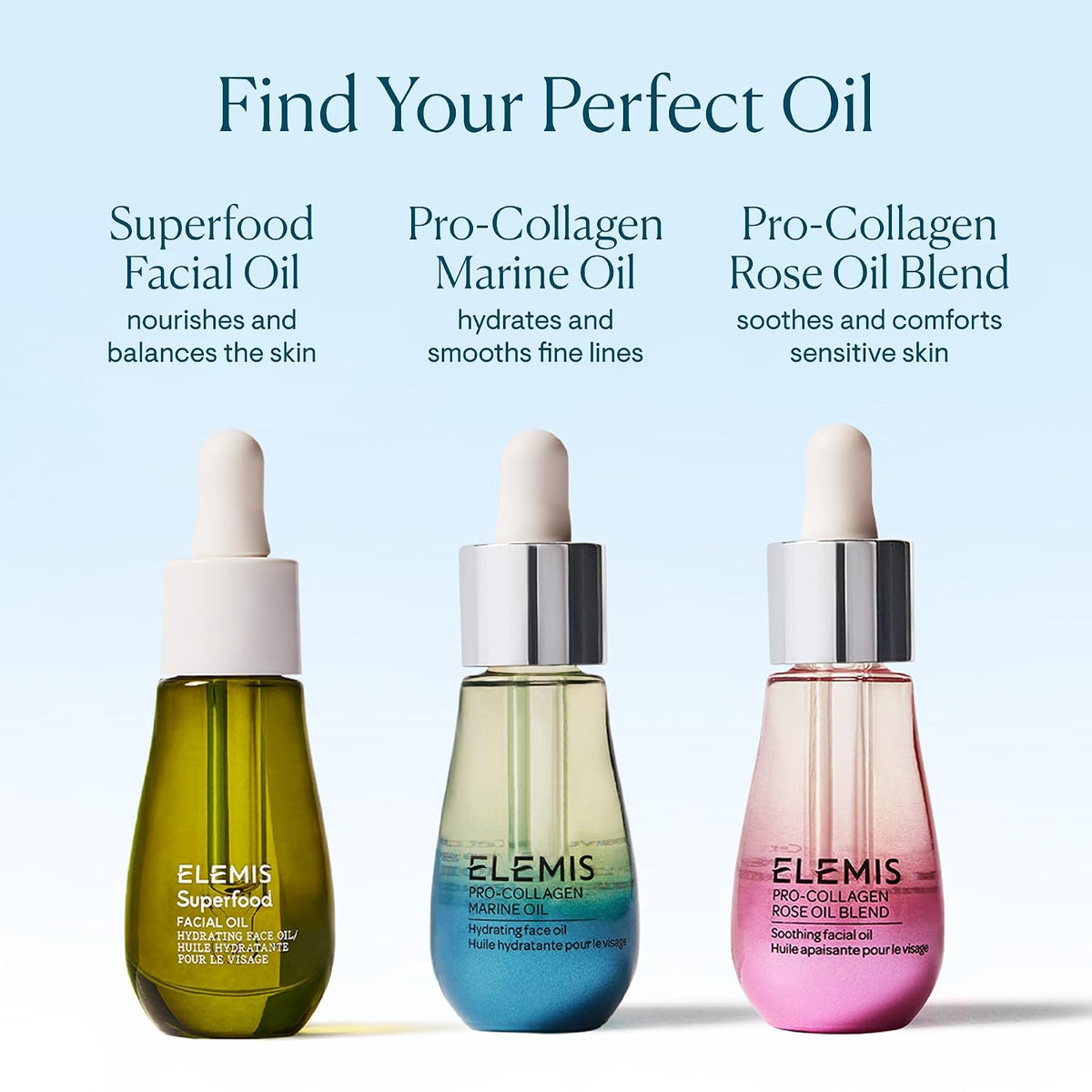 ELEMIS Pro-Collagen Marine Oil, Lightweight Hydrating Face Oil, 15ml