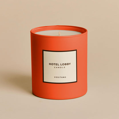 Hotel Lobby Linen Candle – Luxury Hand-Poured 9.75oz 100% Soy Wax with Pink Pepper, Linen, Sandalwood, Iris, and Vetiver – Paraffin-Free, Infused with Essential Oils, 65-Hour Clean Non-Toxic Burn