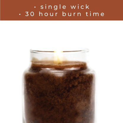 A Cheerful Giver - Nutmeg & Spice - 34oz Papa Scented Candle Jar with Lid - Keepers of The Light - 155 Hours of Burn Time, Gift for Women, Brown