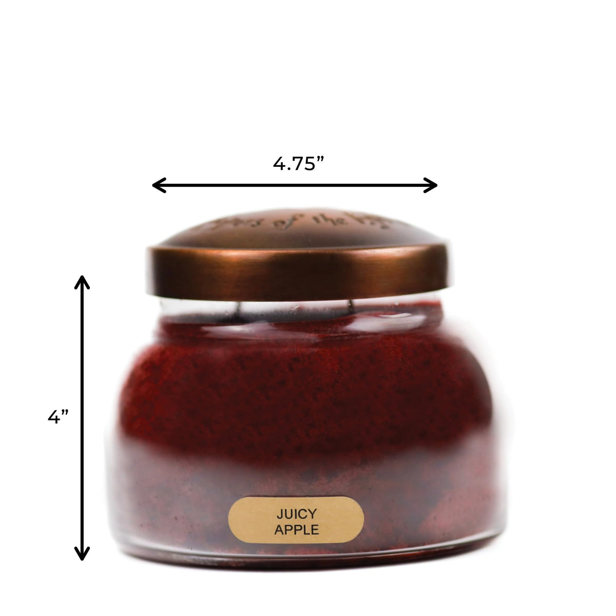 A Cheerful Giver - Juicy Apple - 34oz Papa Scented Candle Jar with Lid - Keepers of the Light - 155 Hours of Burn Time, Gift for Women, Red