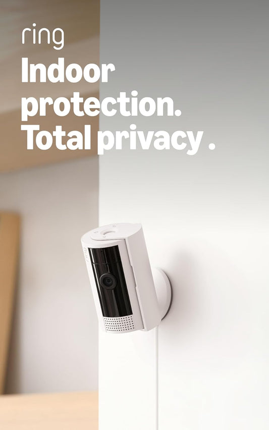 Ring Indoor Cam (newest model) — Home or business security in 1080p HD video, White
