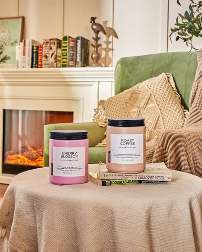 M&SENSE Eucalyptus & Mint Scented Jar Candle, Large 19.4oz Natural Soy Wax