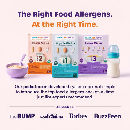 Ready Set Food Stage 1 Baby Food Mix-Ins - Baby Allergen Introduction Kit