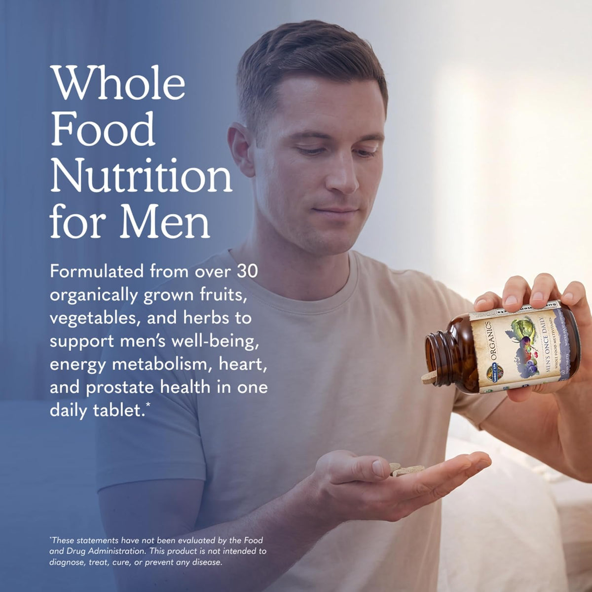 Garden of Life Organics Men's Once Daily Multivitamin, 60 Tablets