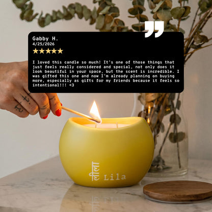 Chakra Luxury Scented Candle with Yuzu, Orange Blossom & Santal Fragrance Notes, Soy Coconut & Beeswax Blend, 60+ Hour Burn Time, Premium Natural Wax Candle for Elegant Home Ambiance & Gift Giving
