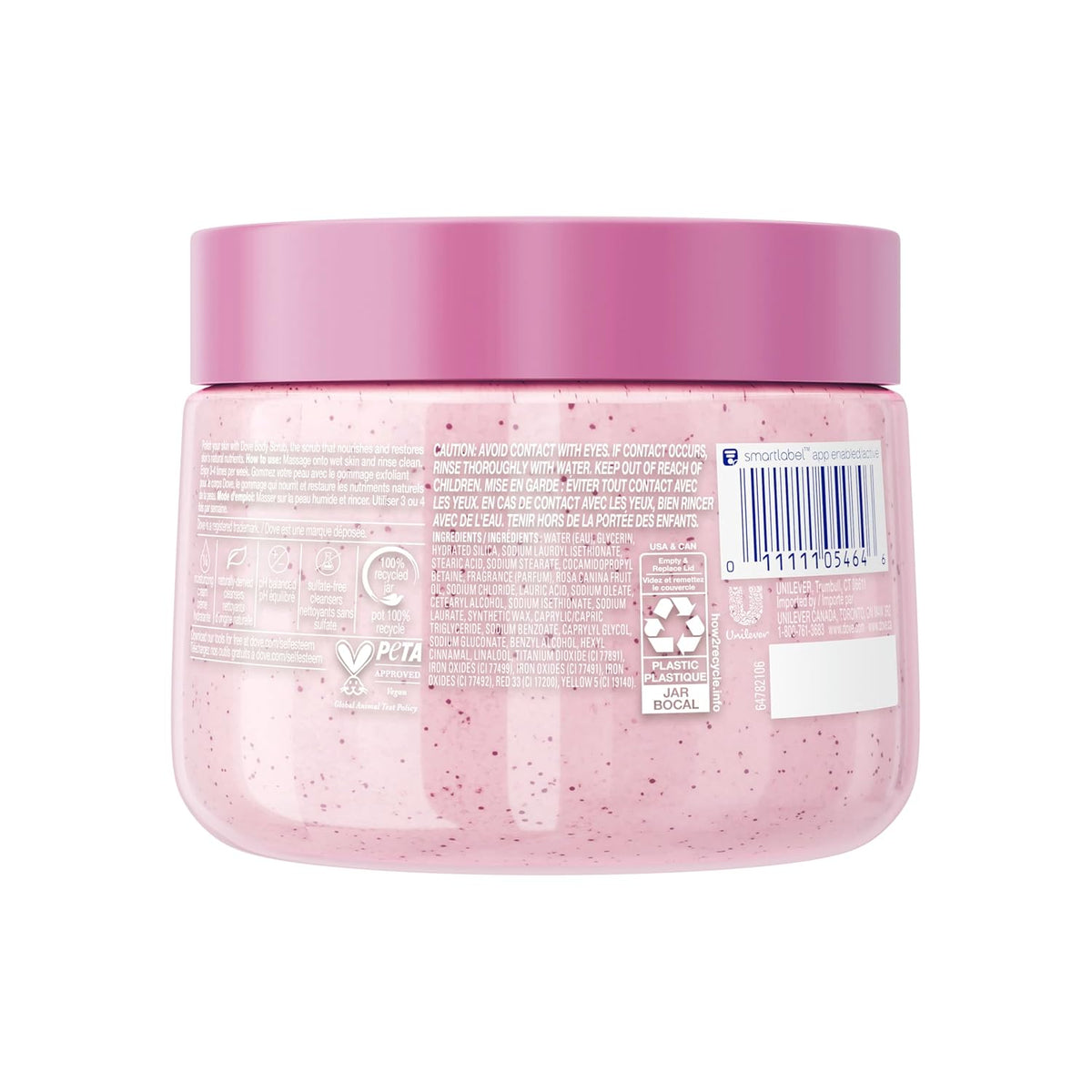 Dove Brown Sugar and Coconut Butter Body Scrub Exfoliates and Deeply 15 oz