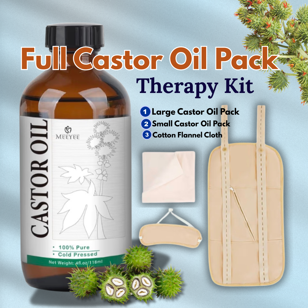 Full Castor Oil Pack Therapy Kit – Womb, Liver & Thyroid Detox Support