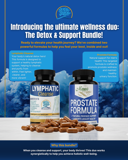 Men’s Total Flow Bundle™ - Lymphatic Cleanse + Prostate & Urinary Support Formula