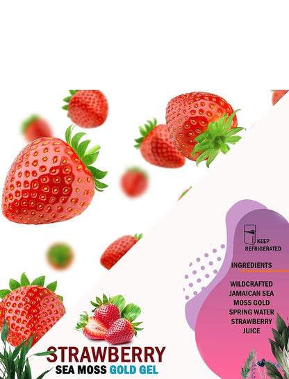 Strawberry Lemonade Sea Moss Gel – Organic, Wildcrafted from St. Lucia